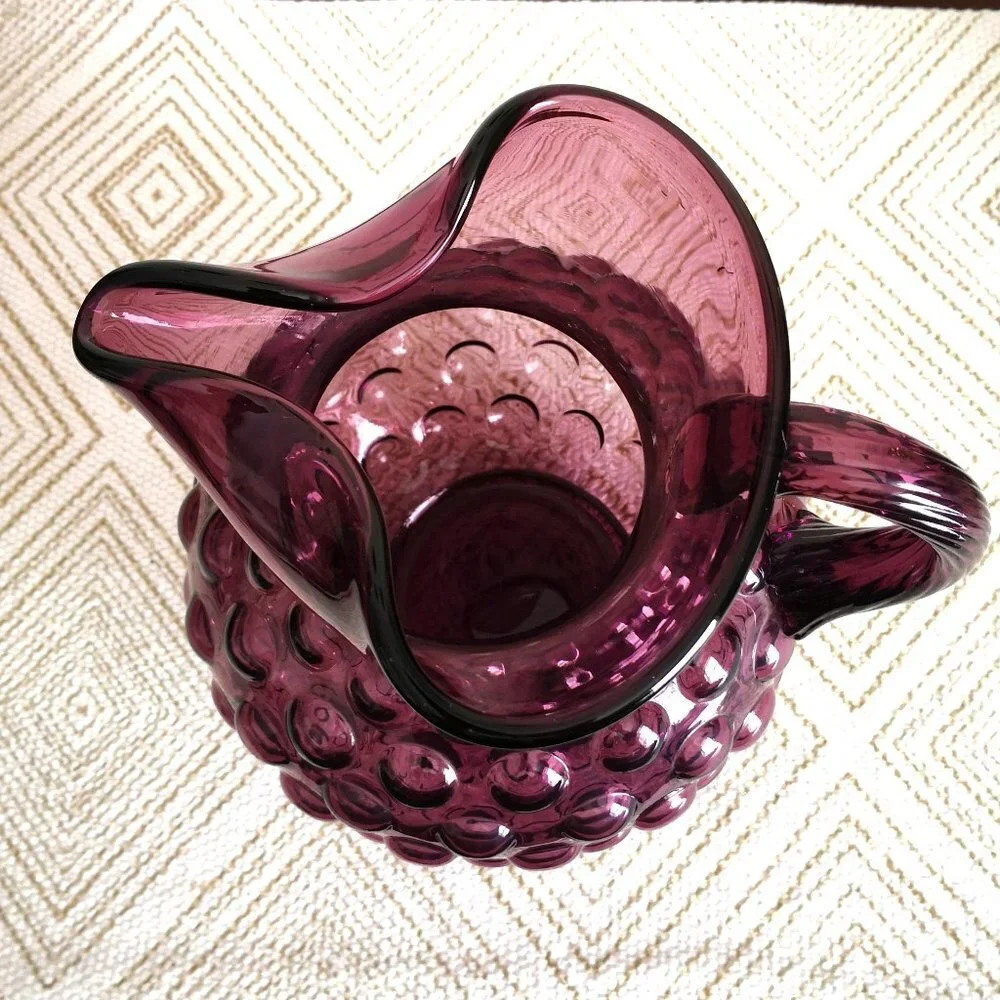 MCM Murano Amethyst‎ / Purple Glass Bubble Pitcher